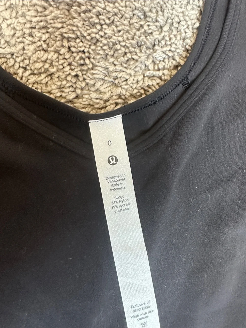 lululemon athletica Black Scoop Neck Short Sleeve Top